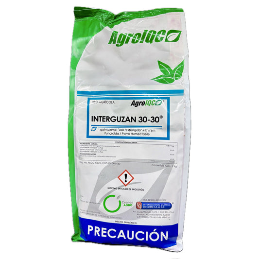 Interguzan 30-30 Fungicida Agrícola con Quintozeno  + Thiram  1 Kg