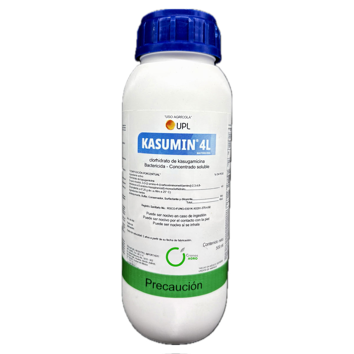 Kasumin 4L Bactericida Agrícola con Clorhidrato de Kasugamicina 47.25 g/L 500 ml