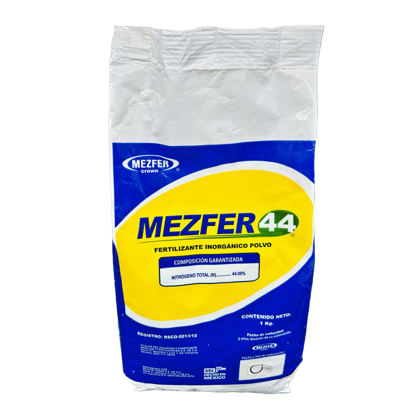 Mezfer 44 Fertilizante Sólido Alto En Nitrógeno 1 Kg