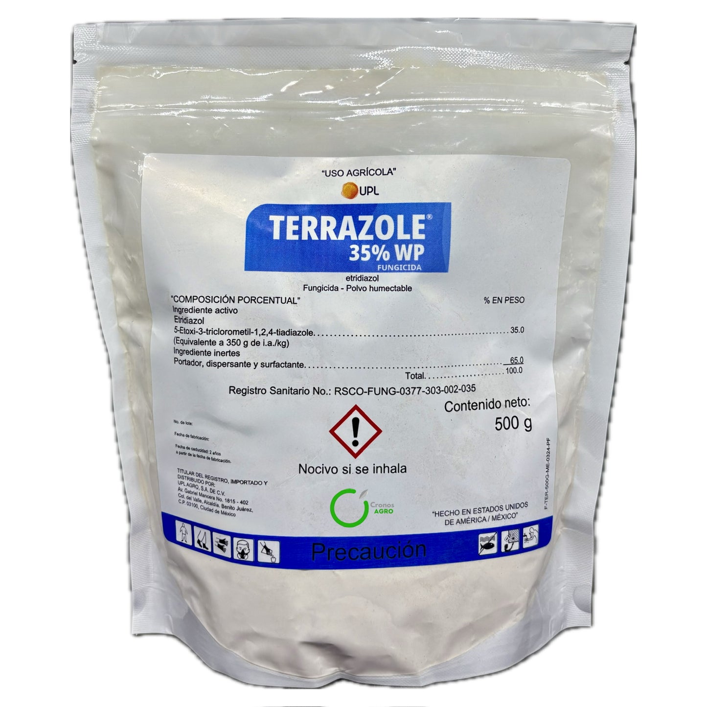 Terrazole Etridiazol Ornamentales Pasto Rosal Tabaco 500 Gr