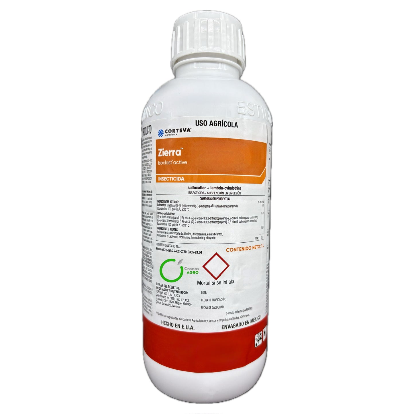 Zierra Insecticida Sulfoxaflor + Lambda-Cyhalotrina 1 Litro Corteva