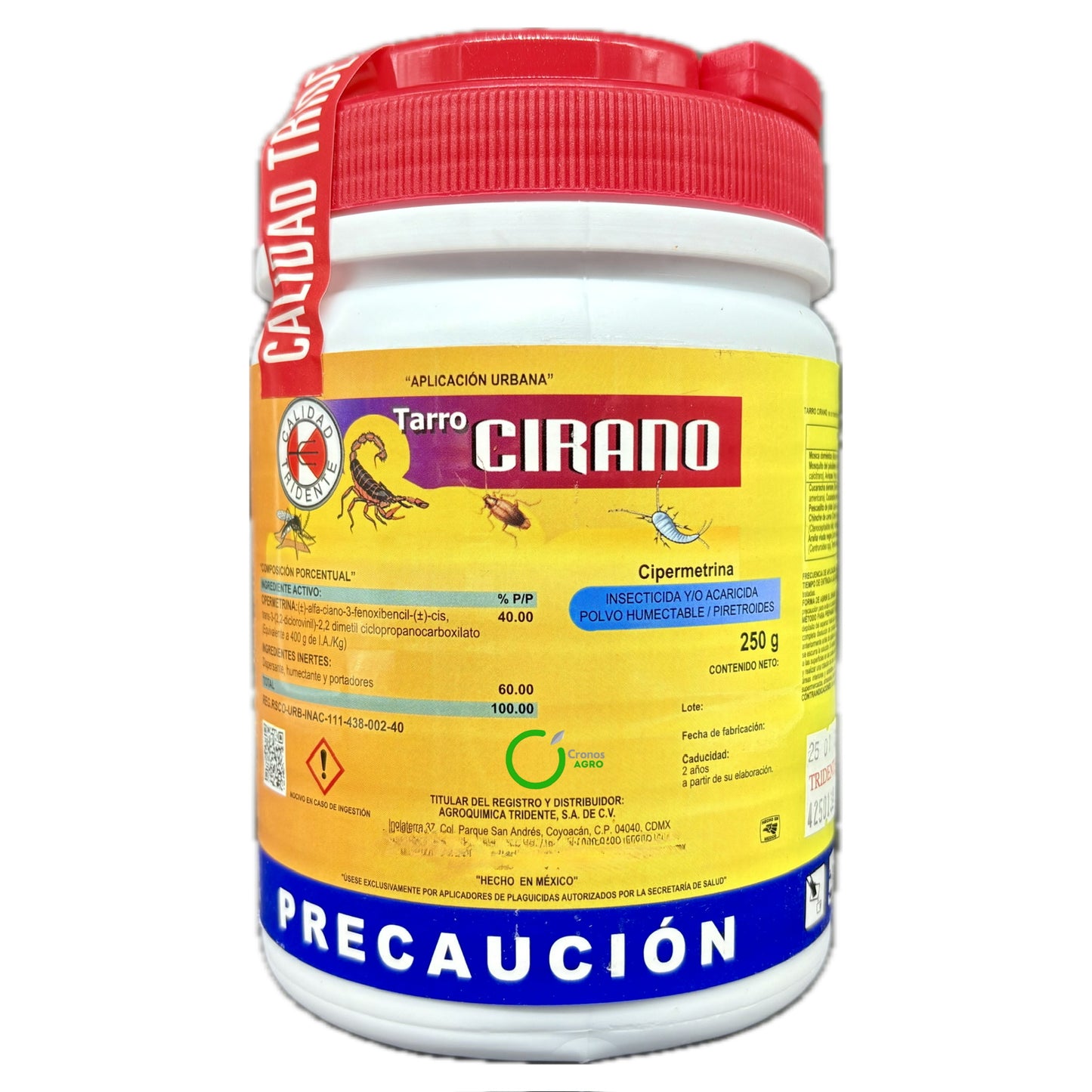 Cirano 40 PH Insecticida de Uso Urbano con Cipermetrina 40% 250 g