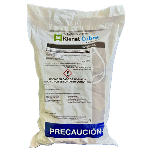 Klerat Cubos Rodenticida Brodifacoum Bloques Parafinados Perforados 5 g Syngenta