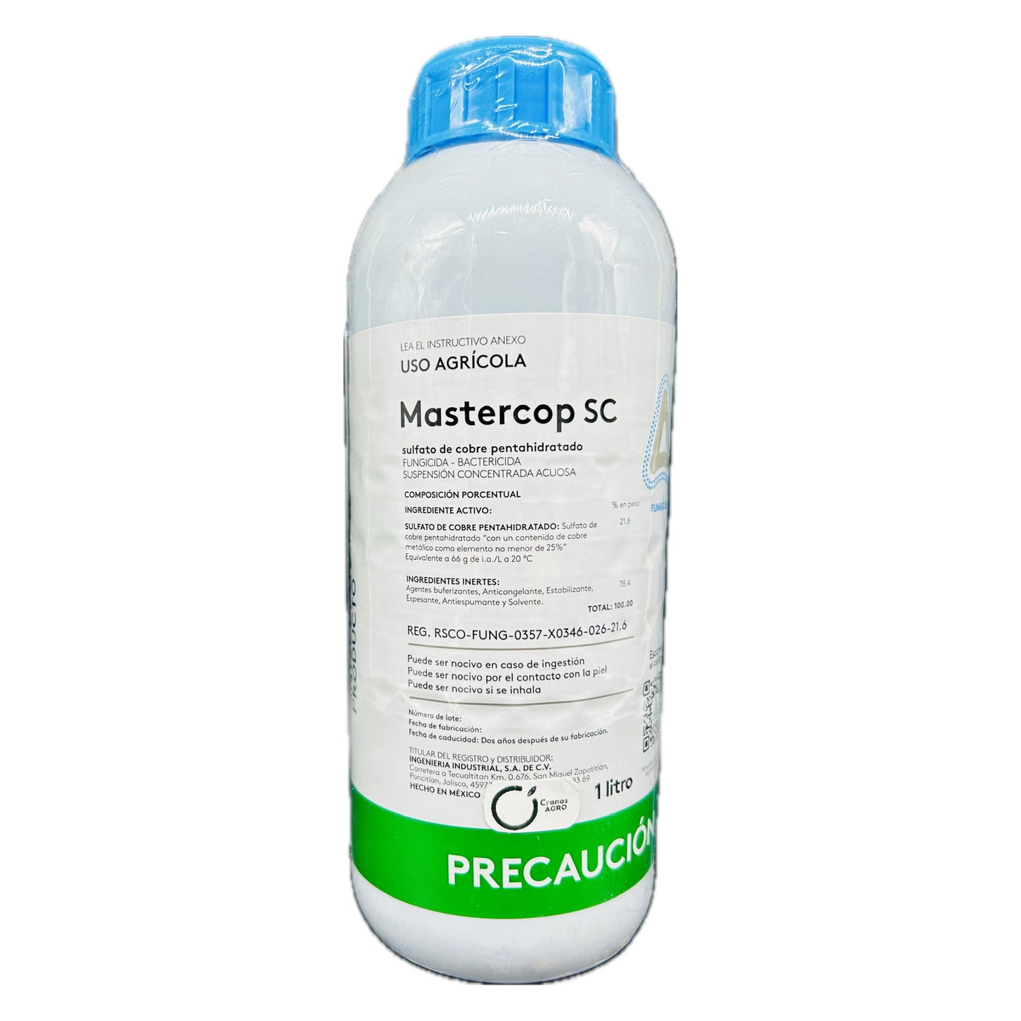 Mastercop SC Fungicida Bactericida con Sulfato de Cobre Pentahidratado 1 Litro ADAMA
