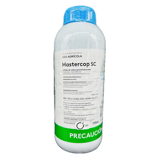 Mastercop SC Fungicida Bactericida con Sulfato de Cobre Pentahidratado 1 Litro ADAMA