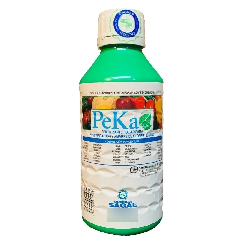 PeKa Fertilizante Foliar Alto en Fósforo y Potasio 1 Litro