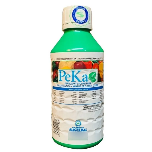PeKa Fertilizante Foliar Alto en Fósforo y Potasio 1 Litro